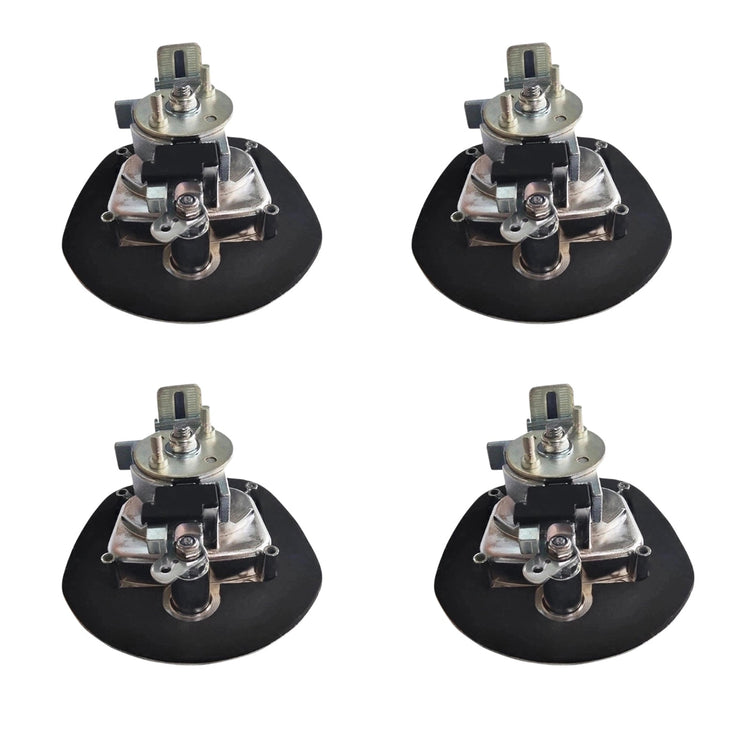 4x Chrome Power Operated Recessed Folding Whale Tail T-Lock Handle Suitable For Toolbox-2