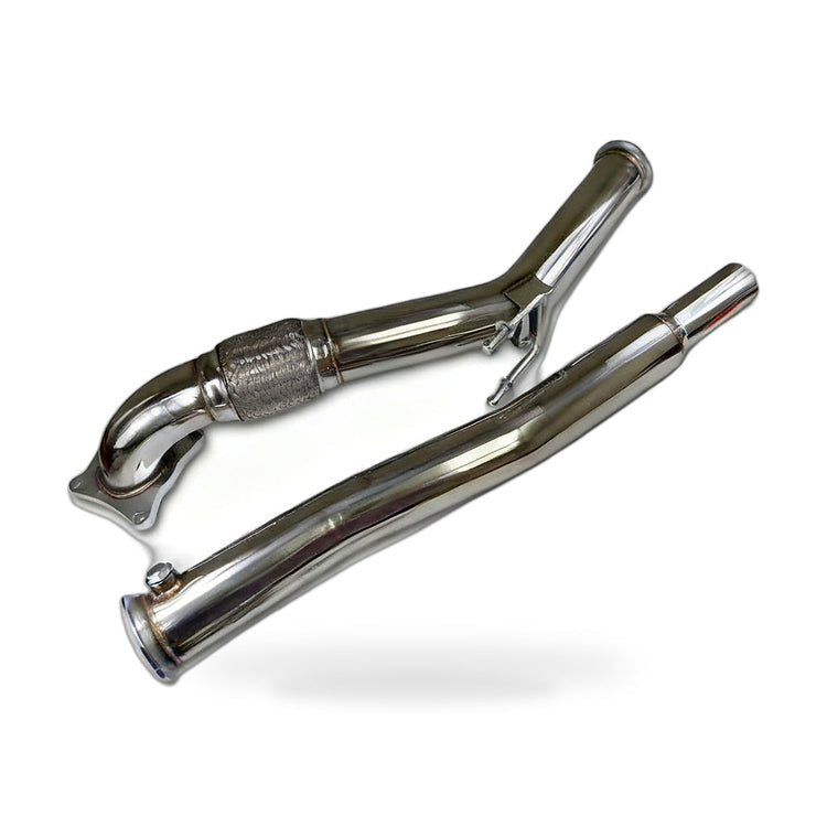 3 inch  Exhaust Inlet Pipe Suitable for VW Golf GTI Jetta Passat Audi MK5 MK6-0