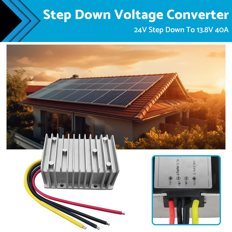 Power Converter Regulator DC 24V Step Down to DC 13. 8V 40A 552W Waterproof-0
