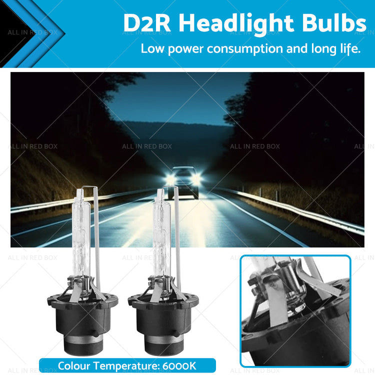D2R 6000K HID Xenon Headlight Bulbs 35W Suitable For Toyota Honda Mazda Nissan-0