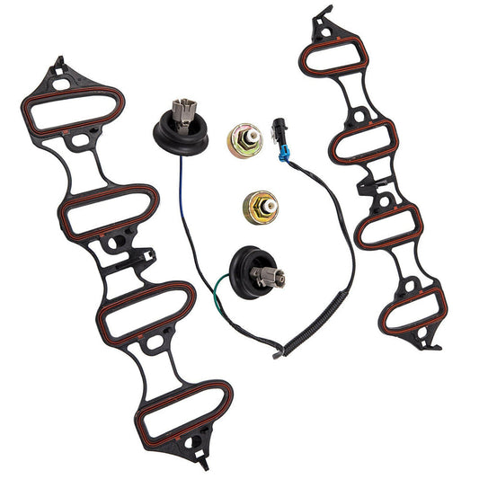 Knock Sensor Harness & Intake Manifold Gasket Kit Suitable for GM 4.8L 5.3L 6.0L-0