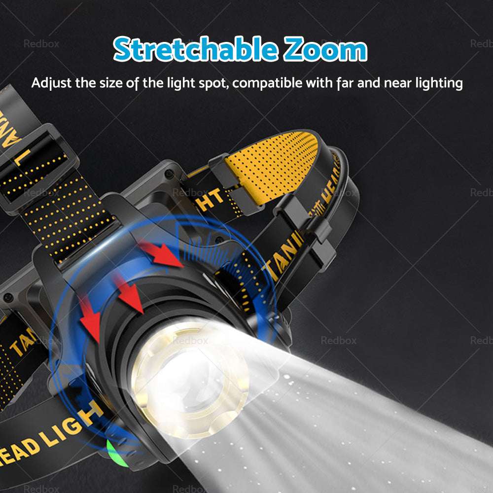 USB-Rechargeable LED Headlamp Flashlight Torch Suitable For Outdoor & Camping 12,000,000lm-2