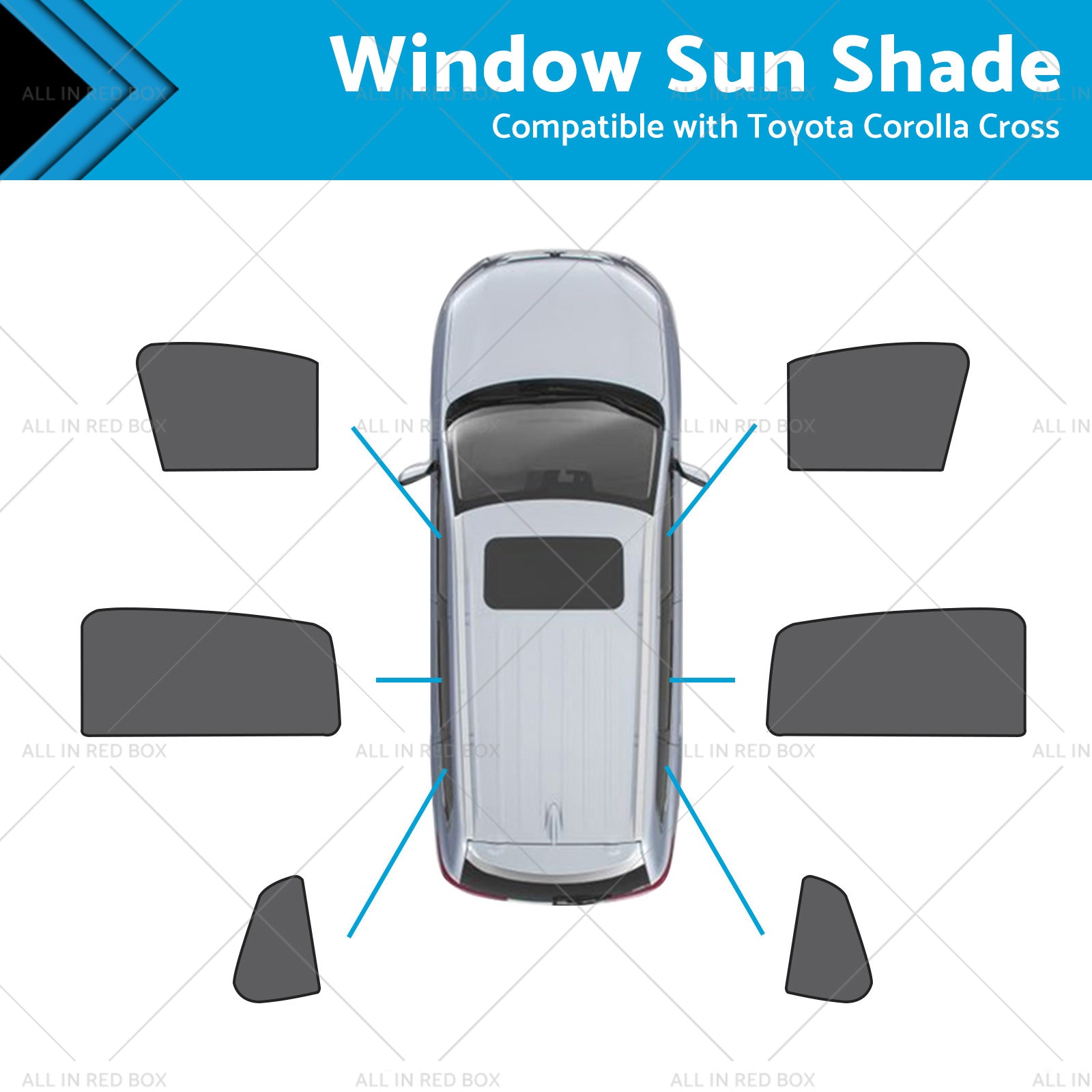 Front & Rear Window Magnetic Mesh Sun Shade Suitable For Toyota Corolla Cross-0
