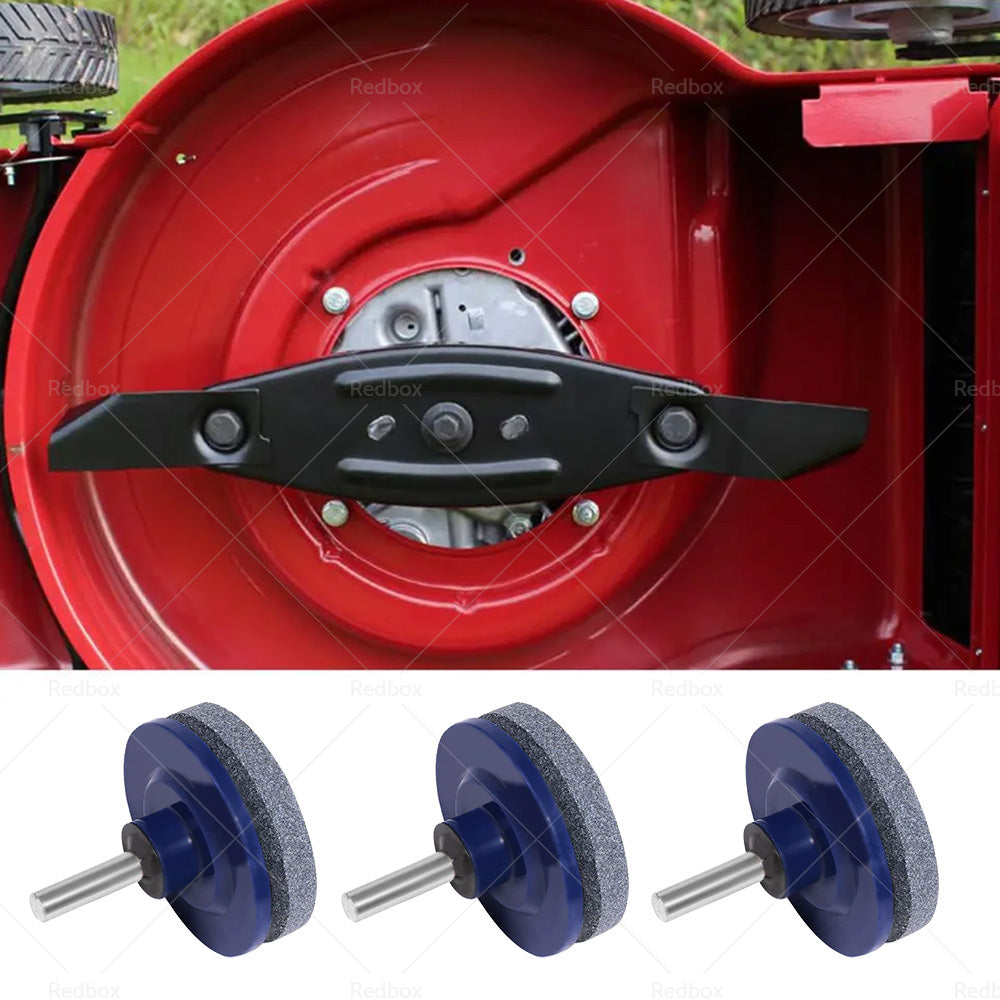 Lawn Mower Blade Sharpener Rotary Stone Grindstone Sharpening Drill Tool-2
