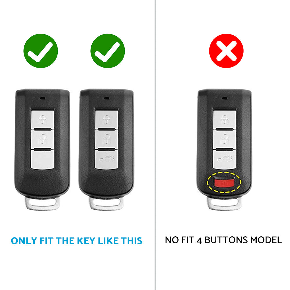 Carbon Fiber Hard Shell Smart Key Fob Case Suitable For Mitsubishi Outlander-1