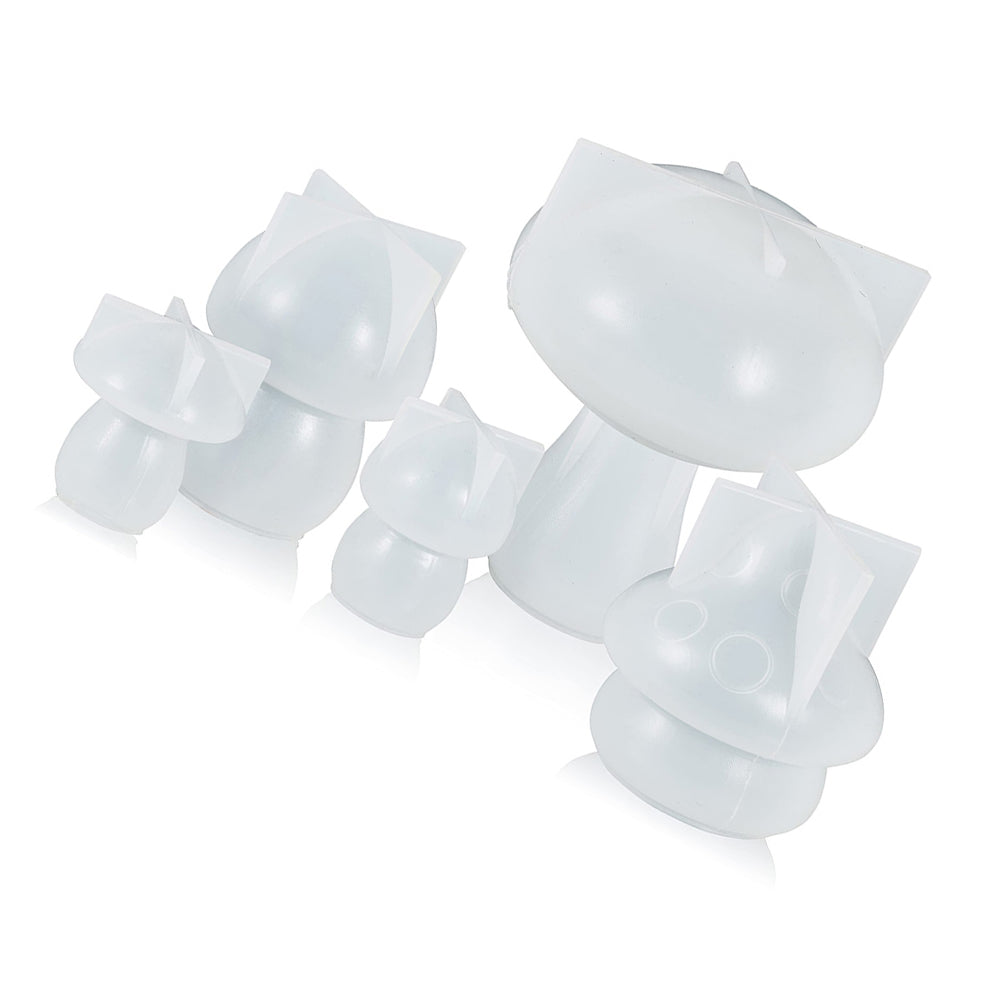 5-Style Mushroom Silicone Resin Casting Molds Suitable For DIY Epoxy Craft & Home Decor-1