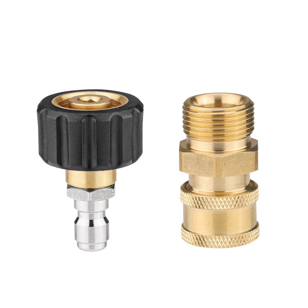 1 Pair Pressure Washer Quick Connect Couplers Suitable For 1″ or ¼″ – M22-14 Adapter Kit-1