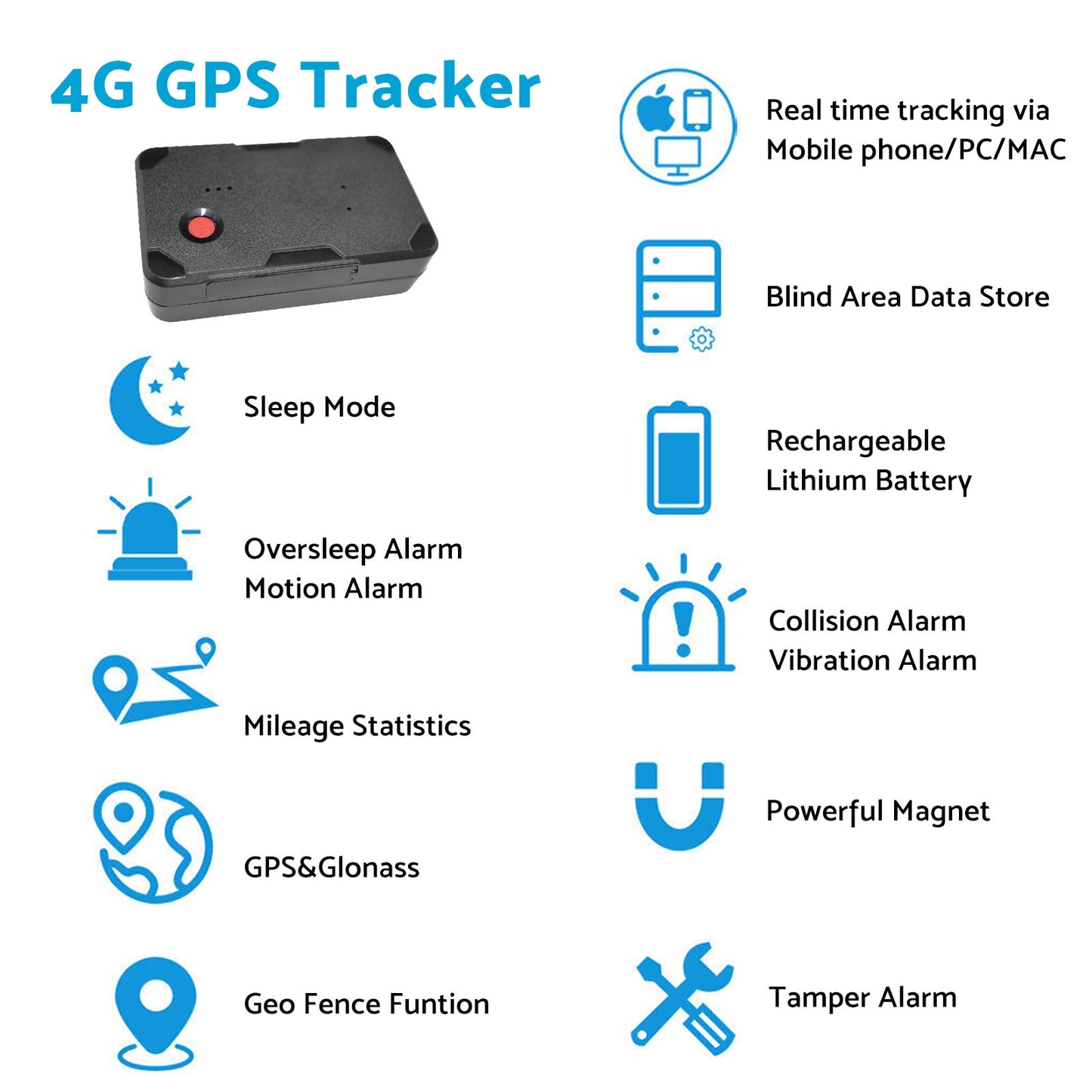 4G Real Time GPS Tracker With Magnetic Alarm Suitable For Vehicle Car Live Tracking Mini Tracker-4