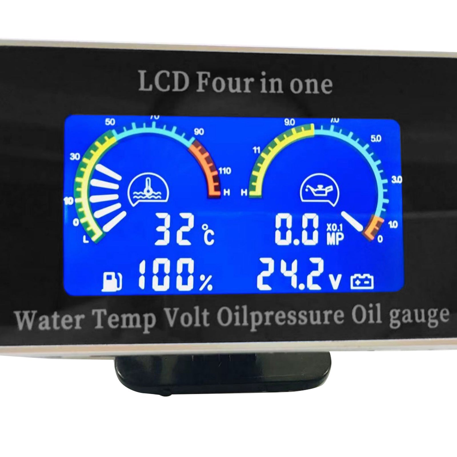 4-in-1 Car LCD Digital Gauge Suitable For Oil Pressure, Voltage, Water Temperature & Fuel-3