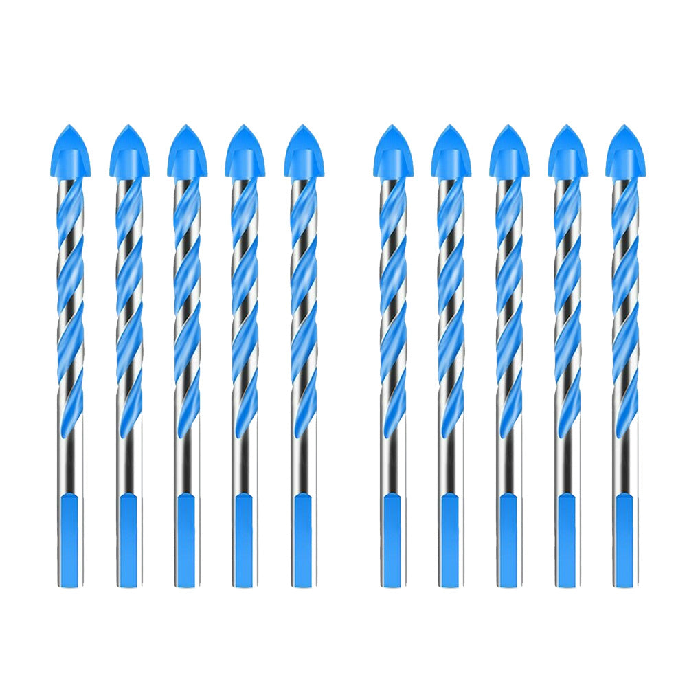10x 6mm Tungsten Carbide Drill Bit Set Suitable For Porcelain Tile, Concrete, Brick & Glass-0