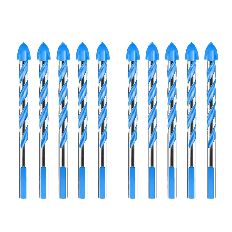 10x 6mm Tungsten Carbide Drill Bit Set Suitable For Porcelain Tile, Concrete, Brick & Glass-0