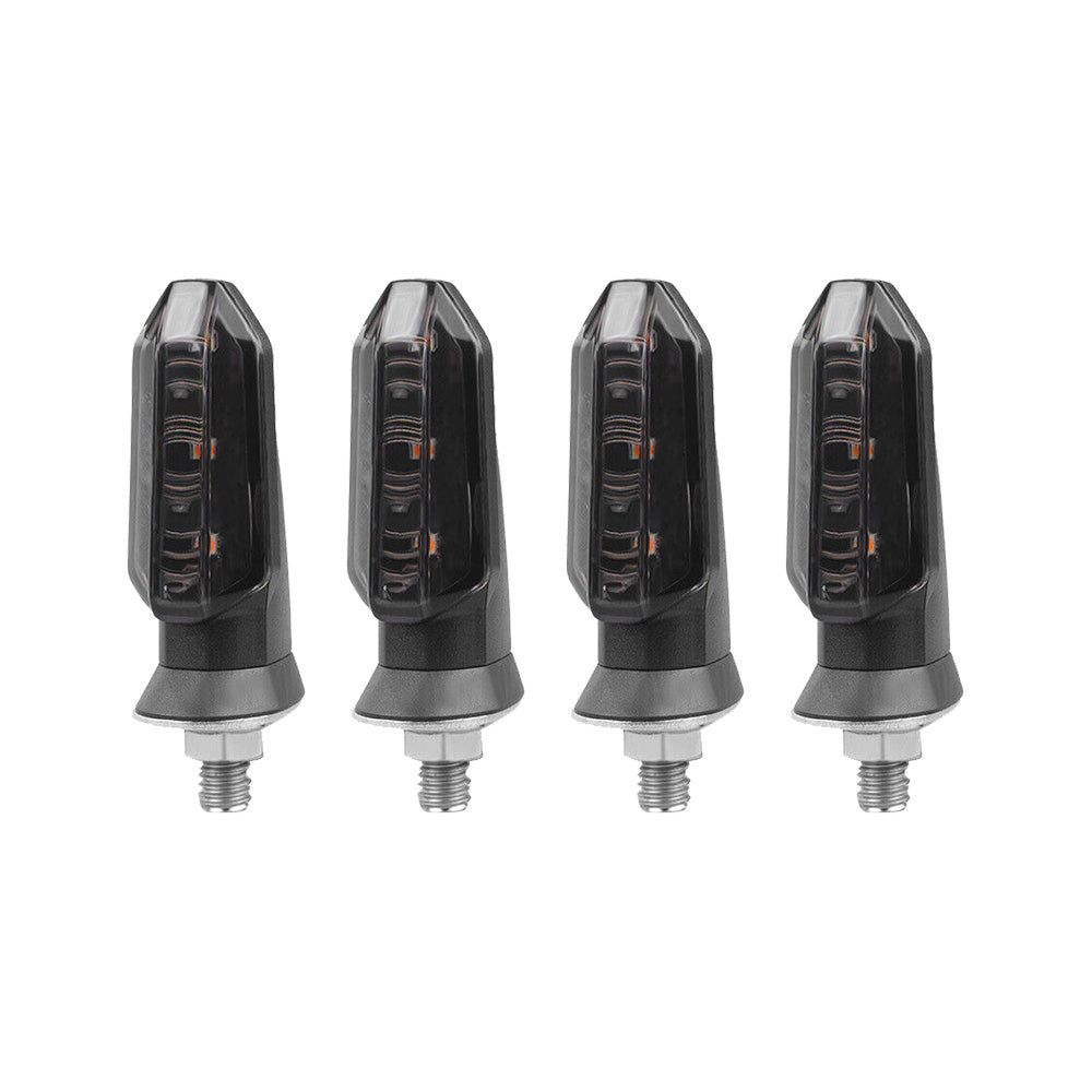 4x Motorcycle LED Turn Signal Indicators Suitable For Bikes – Amber, Universal Fitment-0