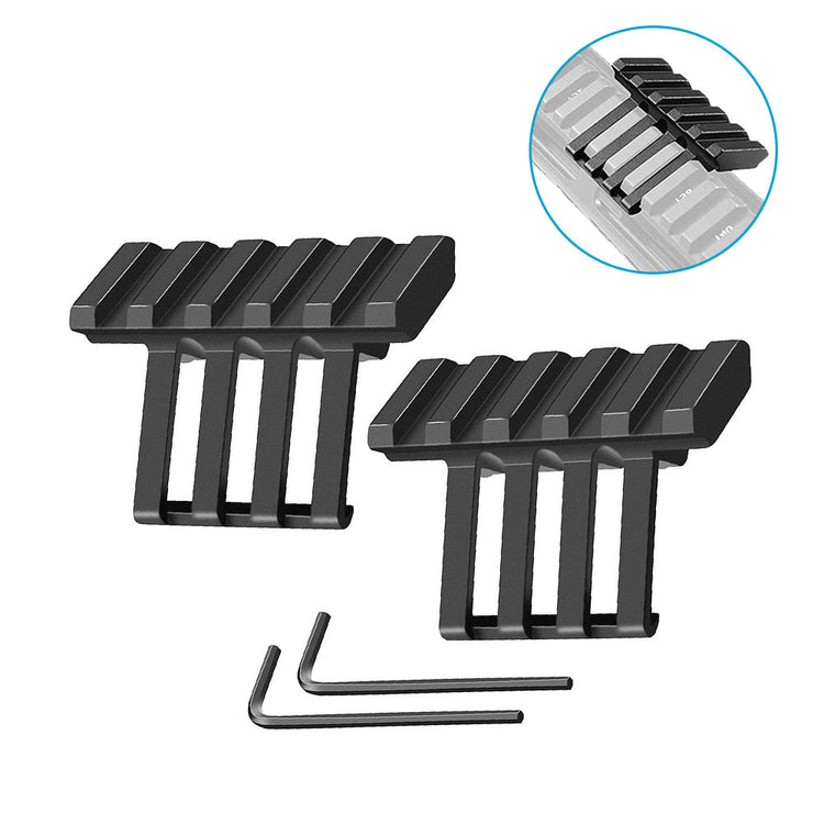 2x Low Profile Tactical 45° Offset Angle Mounts Suitable For Picatinny & Weaver Rails-0