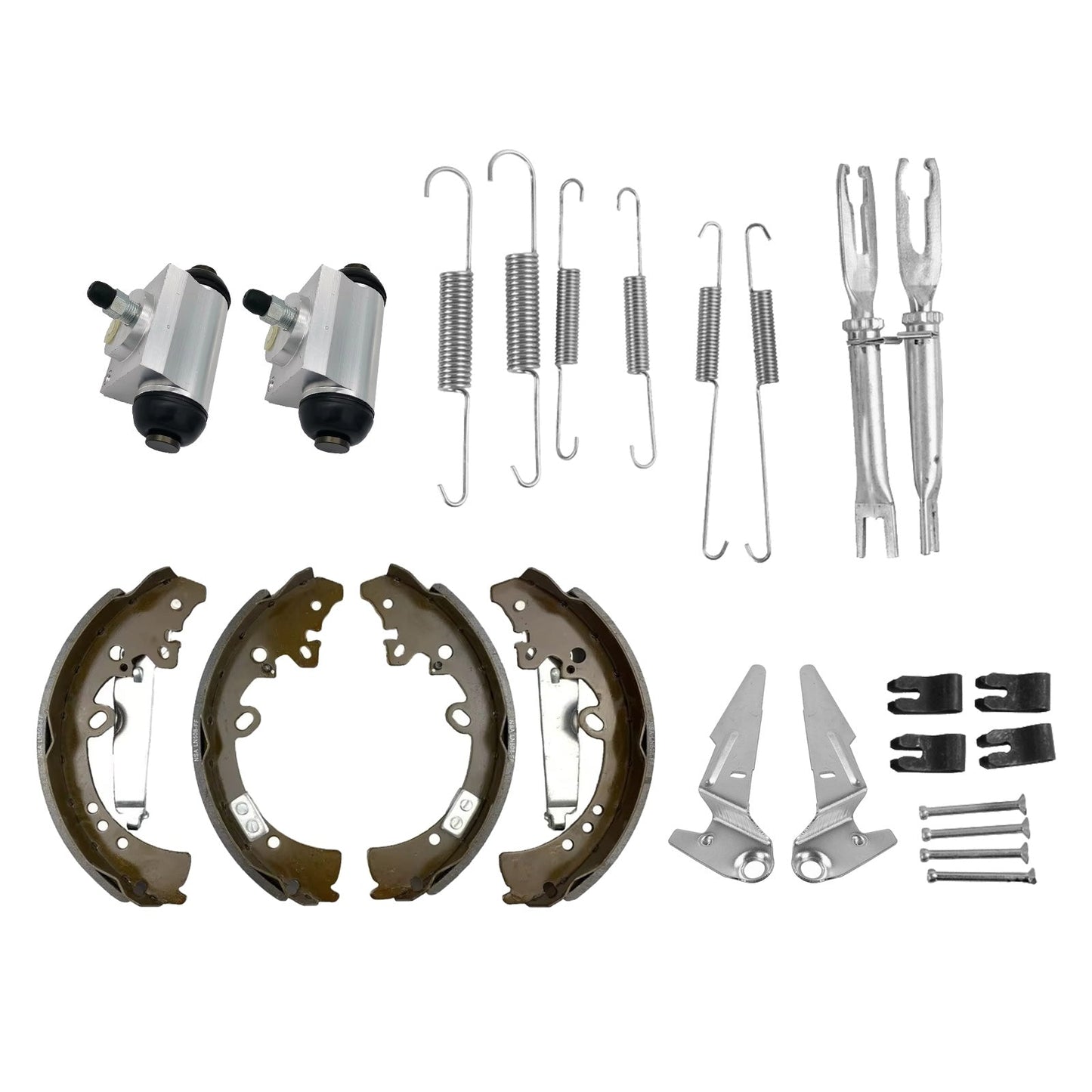 Rear Brake Shoes & Wheel Cylinders Adjuster Kit Suitable For Toyota Hilux GUN126R 4WD-4