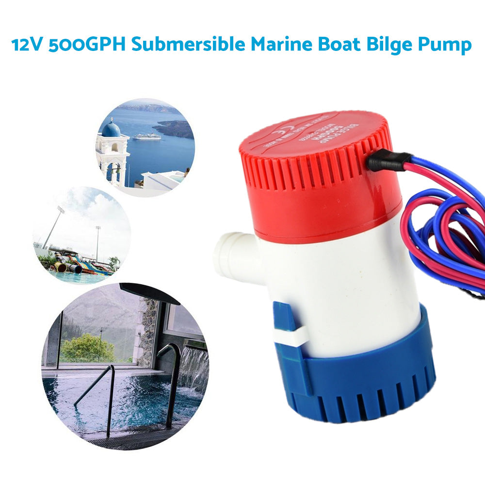 500GPH 12V Submersible Bilge Water Pump Suitable For Caravan, Camping, Marine & Fishing Boat-3
