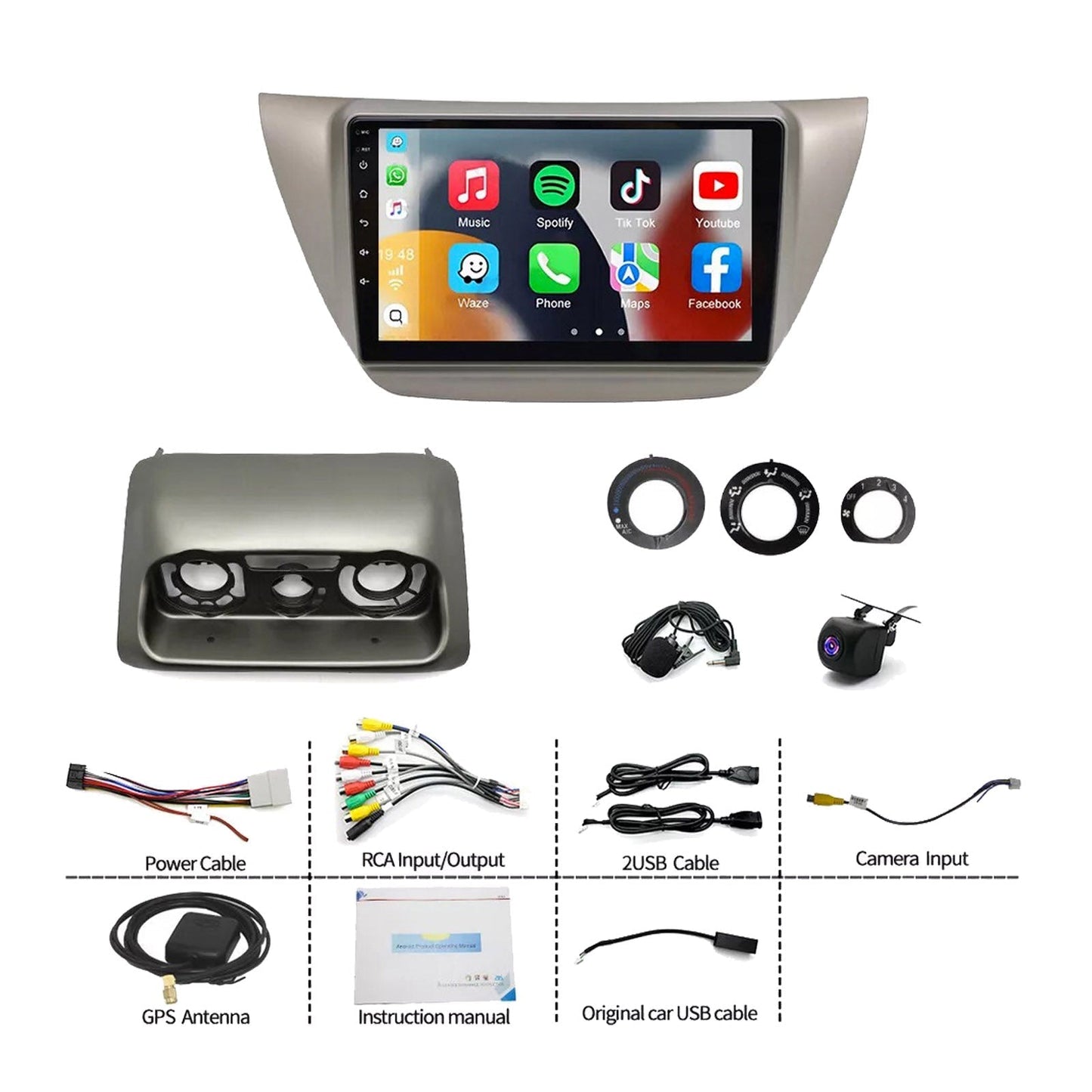 4GB+64GB CarPlay Android 13 Stereo Suitable for Mitsubishi Lancer 2003 - 2007 - Frazy's Auto Parts