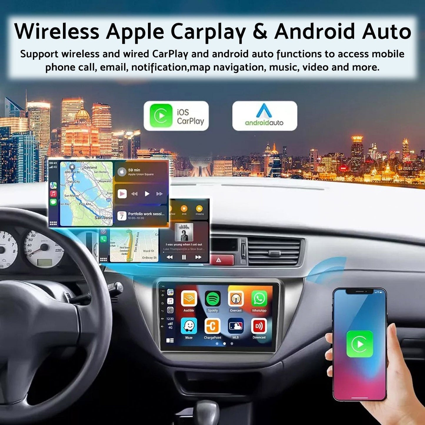 4GB+64GB CarPlay Android 13 Stereo Suitable for Mitsubishi Lancer 2003 - 2007 - Frazy's Auto Parts