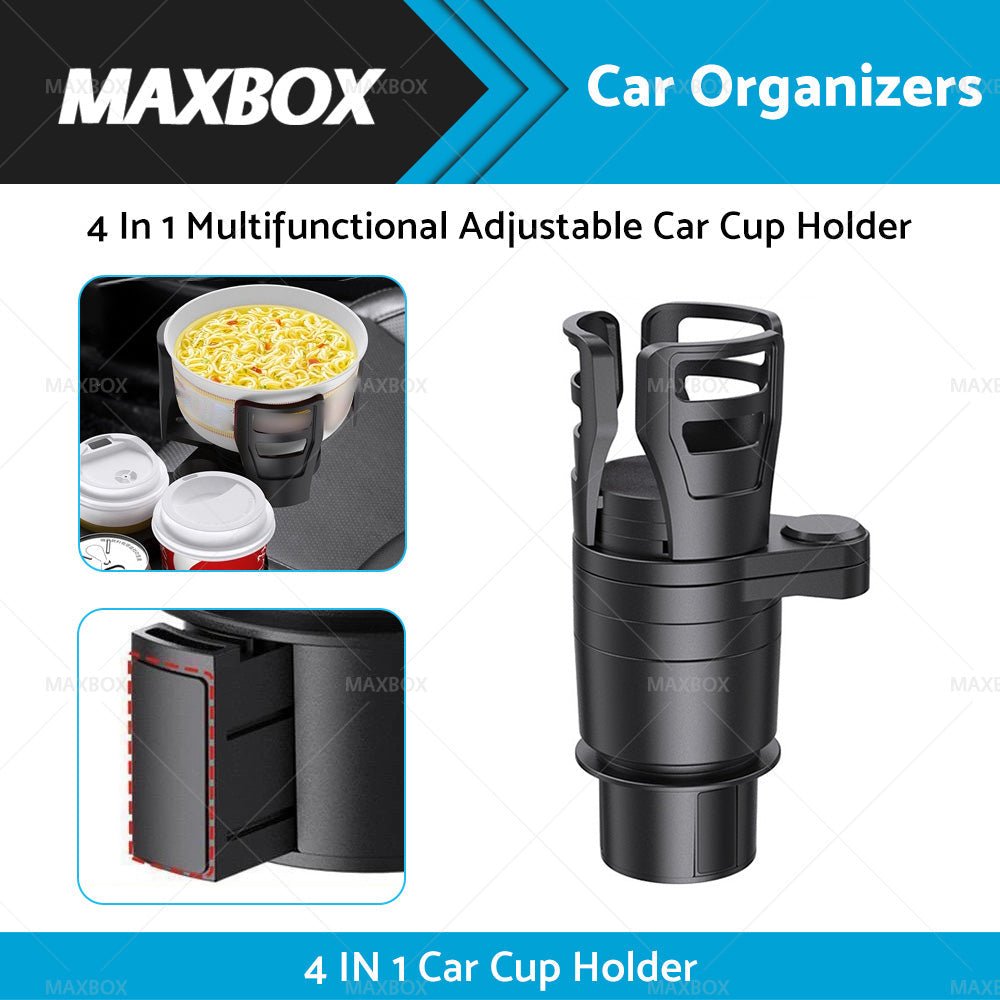 4in1 Adjustable Cup Holder Expander Adapter Base Tray Car Drink Bottle Holder - Frazy's Auto Parts