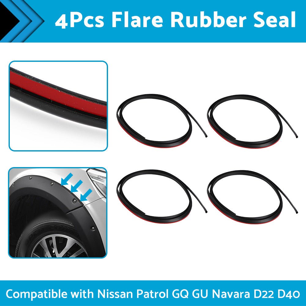 4Pcs Flare Rubber Seal Fits For Nissan Patrol GQ Y60 GU Y61 Y62 Navara D22 D40 - Frazy's Auto Parts