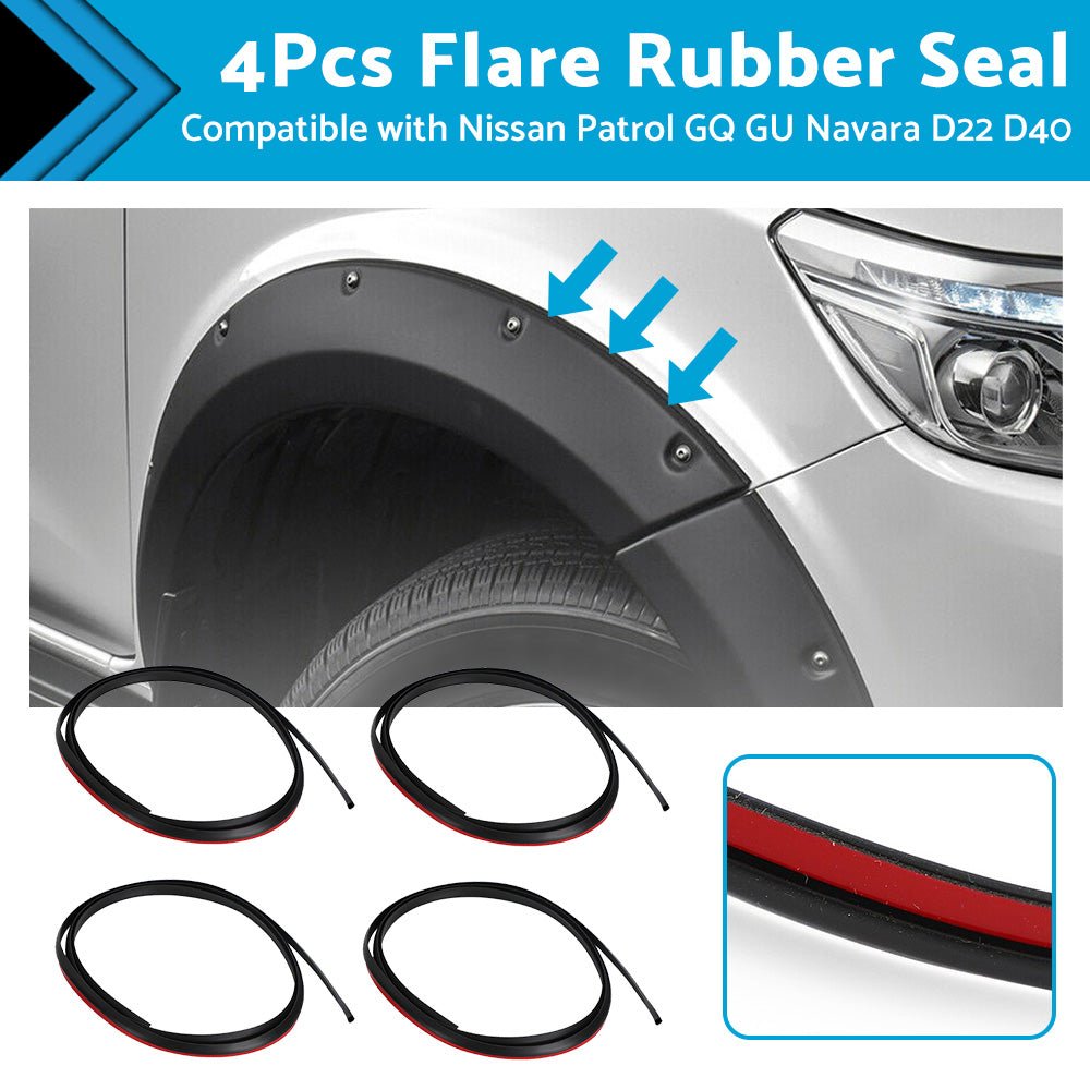 4Pcs Flare Rubber Seal Fits For Nissan Patrol GQ Y60 GU Y61 Y62 Navara D22 D40 - Frazy's Auto Parts