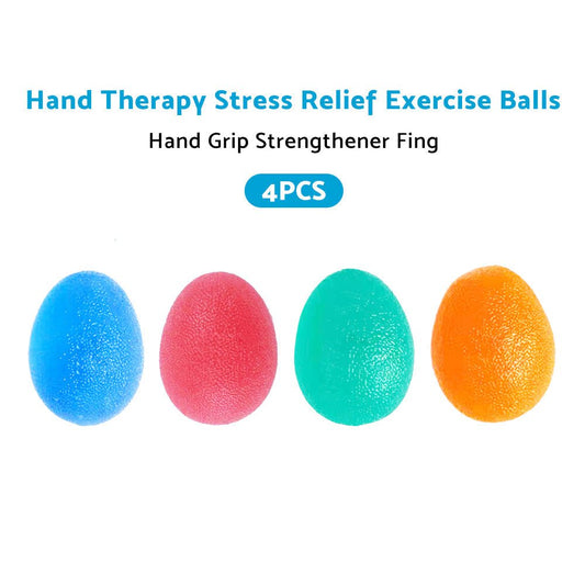 4PCS Hand Therapy Stress Relief Exercise Balls Hand Grip Strengthener Fing - Frazy's Auto Parts