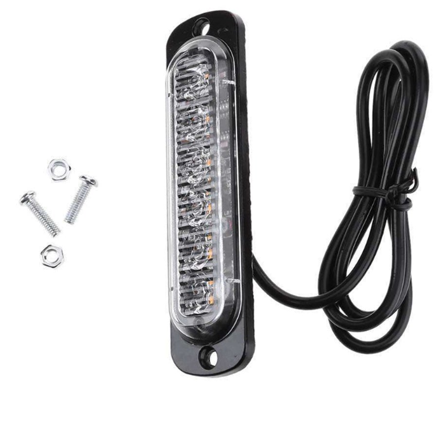 4x 6 LED Strobe Flash Light Emergency Warning Lamp Yellow Suitable For Car Truck - Frazy's Auto Parts