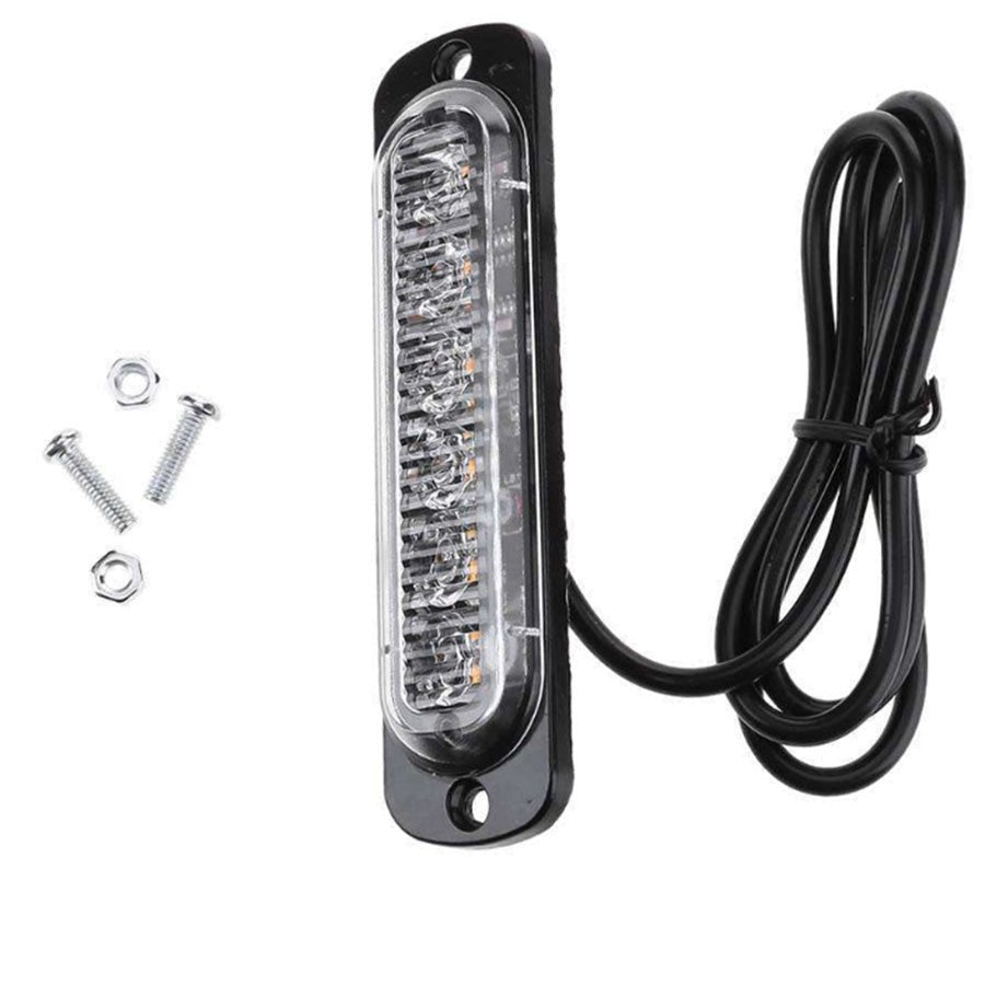 4x 6 LED Strobe Flash Light Emergency Warning Lamp Yellow Suitable For Car Truck - Frazy's Auto Parts