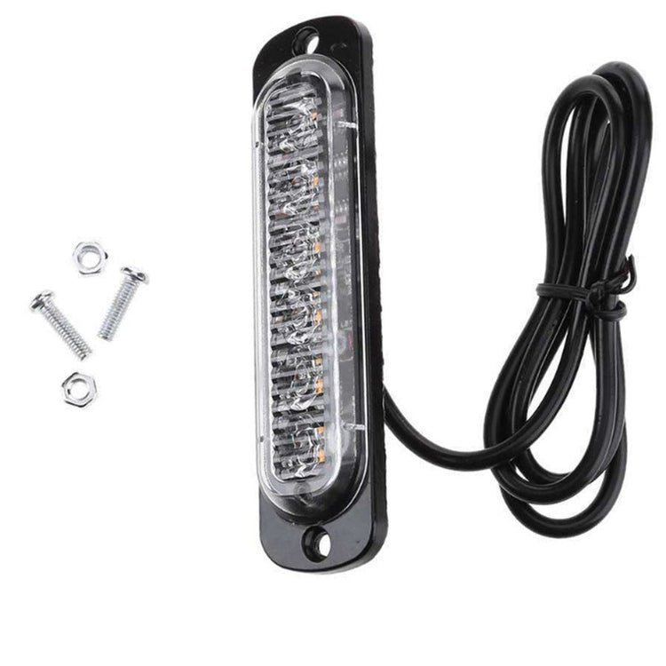 4x 6 LED Strobe Flash Light Emergency Warning Lamp Yellow Suitable For Car Truck - Frazy's Auto Parts