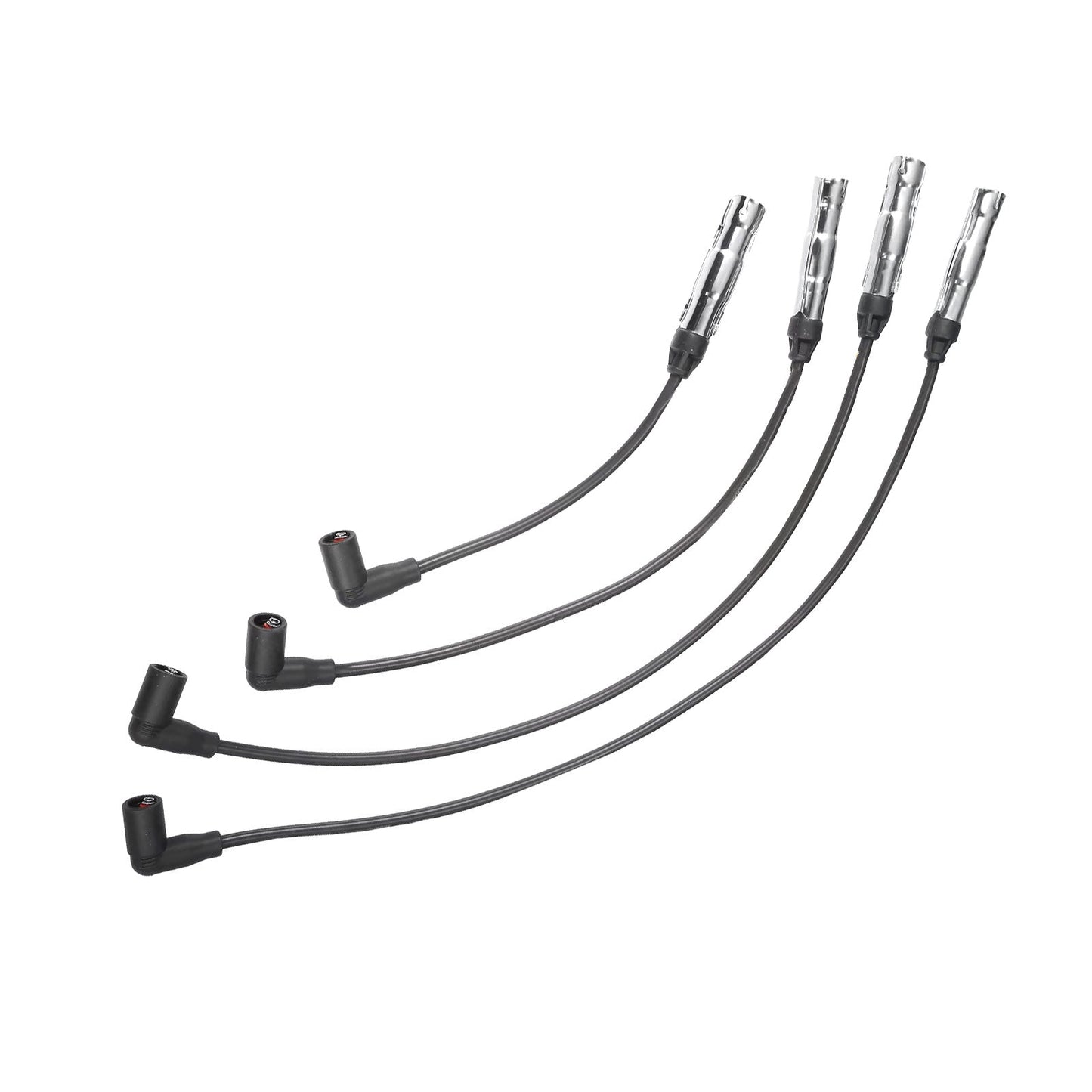 4x 7mm Ignition Spark Plug Wires Suitable For VW Beetle / Golf / Jetta 2.0L L4 1998 - 2015 - Frazy's Auto Parts