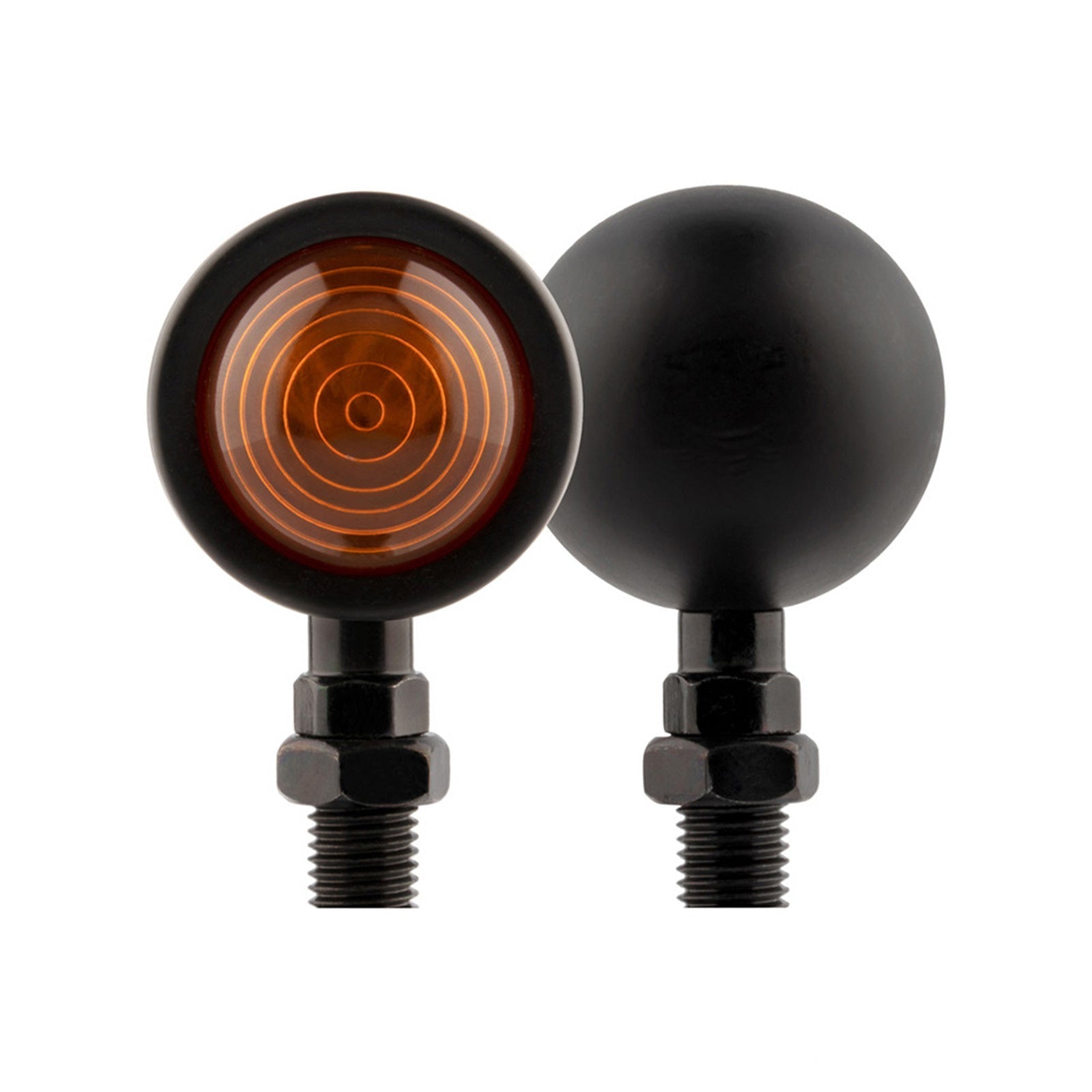 4x Black Motorcycle Amber Bullet Indicators Universal Turn Signal Blinkers Lamp - Frazy's Auto Parts