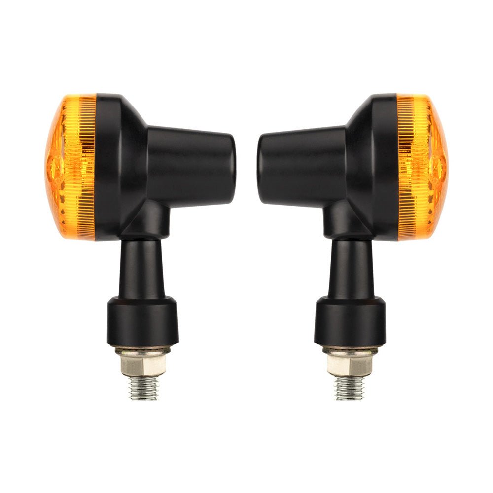 4x Classic Motorcycle Front & Rear Indicators Turn Signal Lights Amber Universal - Frazy's Auto Parts
