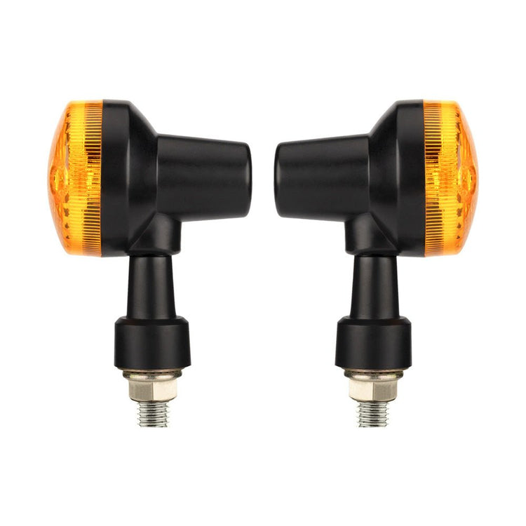 4x Classic Motorcycle Front & Rear Indicators Turn Signal Lights Amber Universal - Frazy's Auto Parts