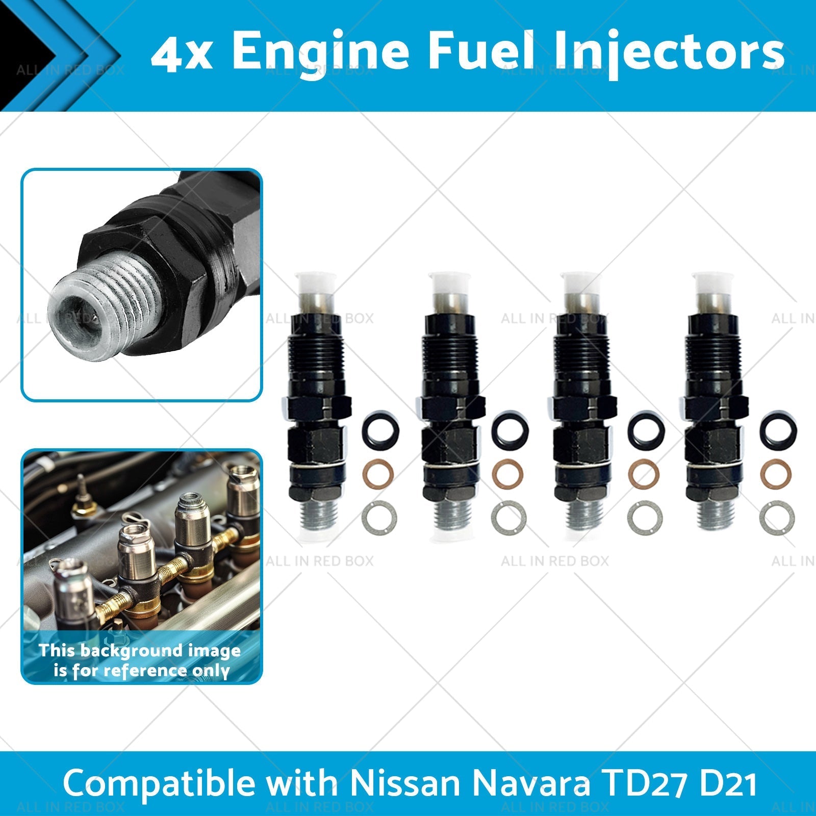 4x Engine Fuel Injectors Suitable for Nissan Navara TD27 D21 2. 7L 16600 - 43G23 - Frazy's Auto Parts