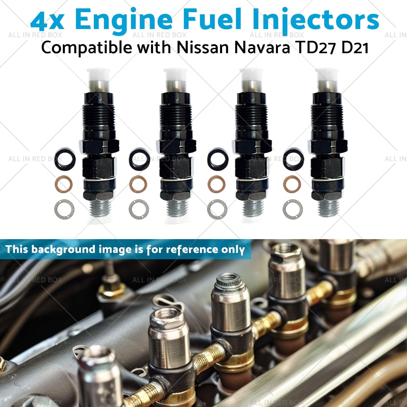 4x Engine Fuel Injectors Suitable for Nissan Navara TD27 D21 2. 7L 16600 - 43G23 - Frazy's Auto Parts