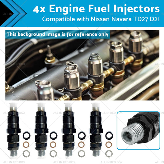 4x Engine Fuel Injectors Suitable for Nissan Navara TD27 D21 2. 7L 16600 - 43G23 - Frazy's Auto Parts