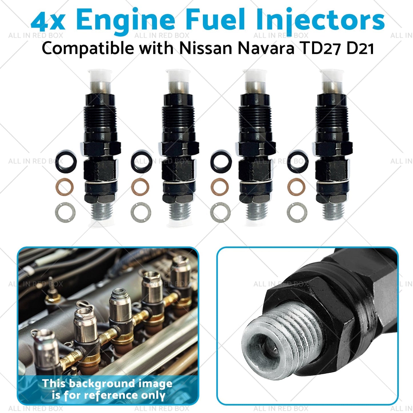 4x Engine Fuel Injectors Suitable for Nissan Navara TD27 D21 2. 7L 16600 - 43G23 - Frazy's Auto Parts