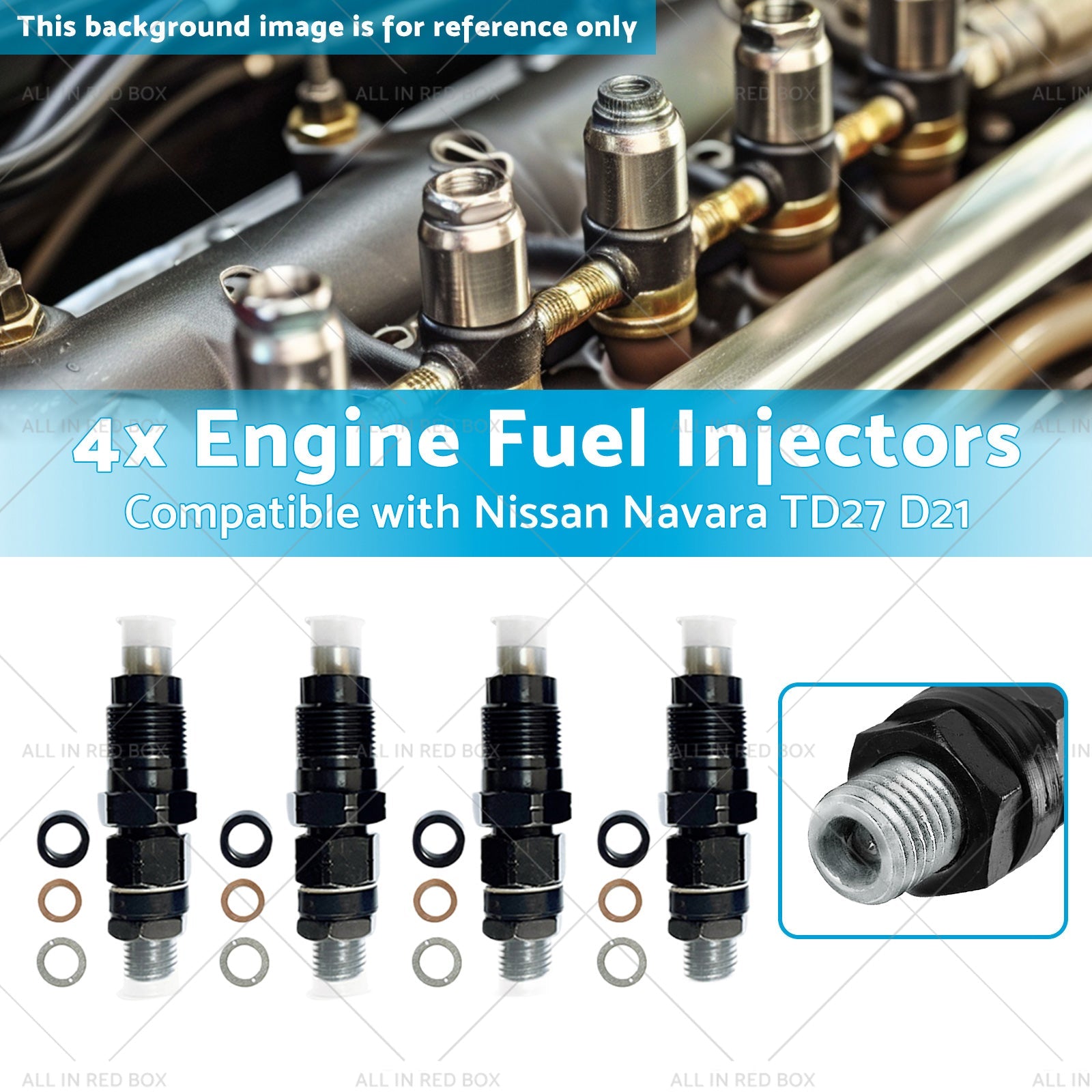 4x Engine Fuel Injectors Suitable for Nissan Navara TD27 D21 2. 7L 16600 - 43G23 - Frazy's Auto Parts
