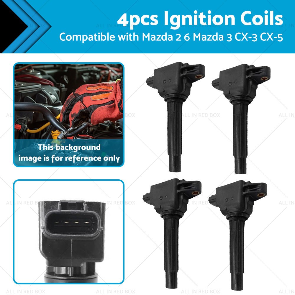 4x Ignition Coil Suitable for Mazda 2 6 Mazda 3 SP20 SP25 CX - 3 CX - 5 CX - 9 - Frazy's Auto Parts