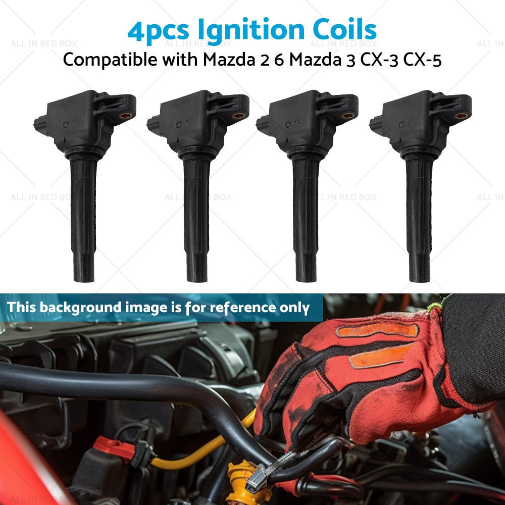 4x Ignition Coil Suitable for Mazda 2 6 Mazda 3 SP20 SP25 CX - 3 CX - 5 CX - 9 - Frazy's Auto Parts