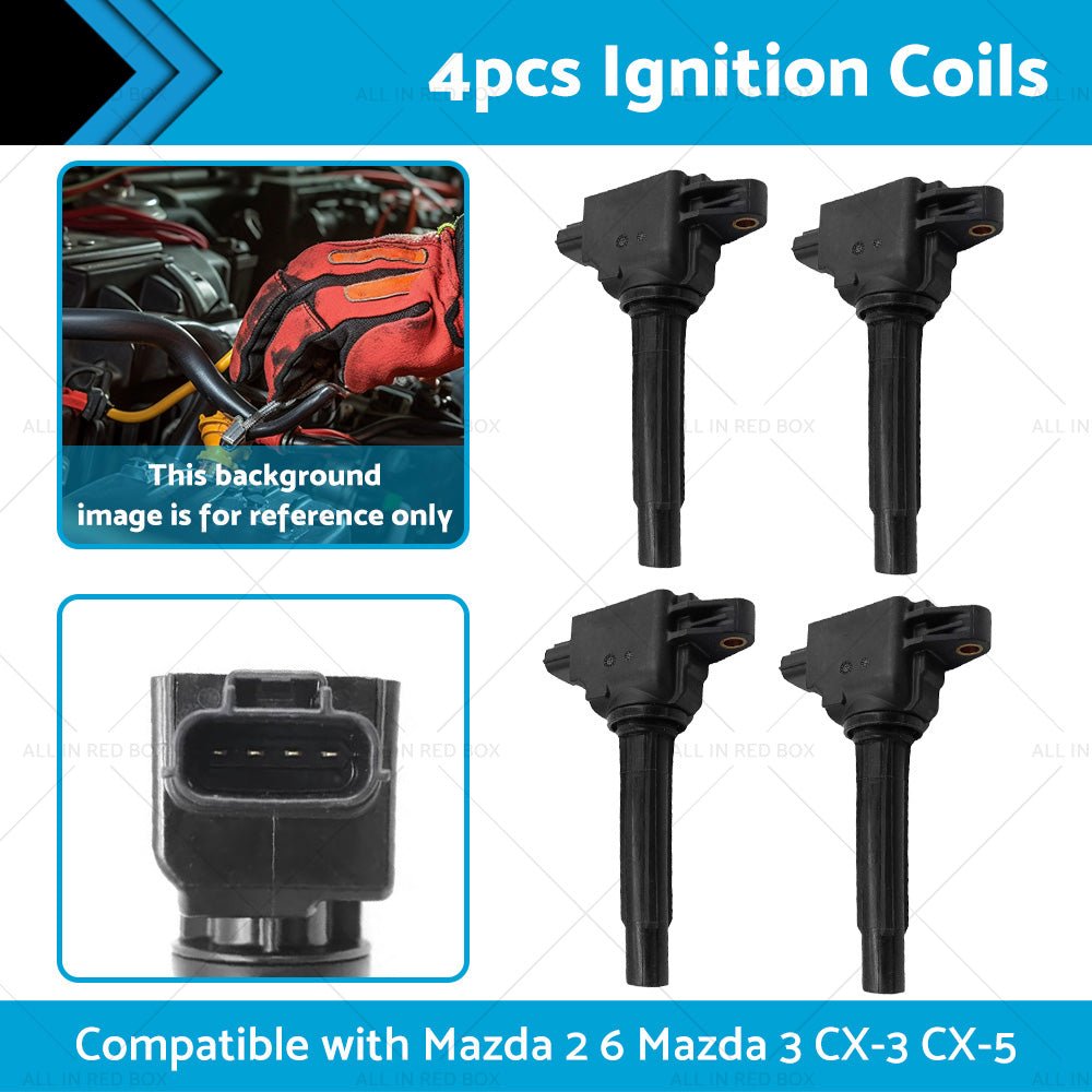 4x Ignition Coil Suitable for Mazda 2 6 Mazda 3 SP20 SP25 CX - 3 CX - 5 CX - 9 - Frazy's Auto Parts