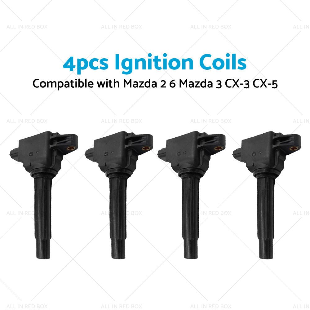 4x Ignition Coil Suitable for Mazda 2 6 Mazda 3 SP20 SP25 CX - 3 CX - 5 CX - 9 - Frazy's Auto Parts