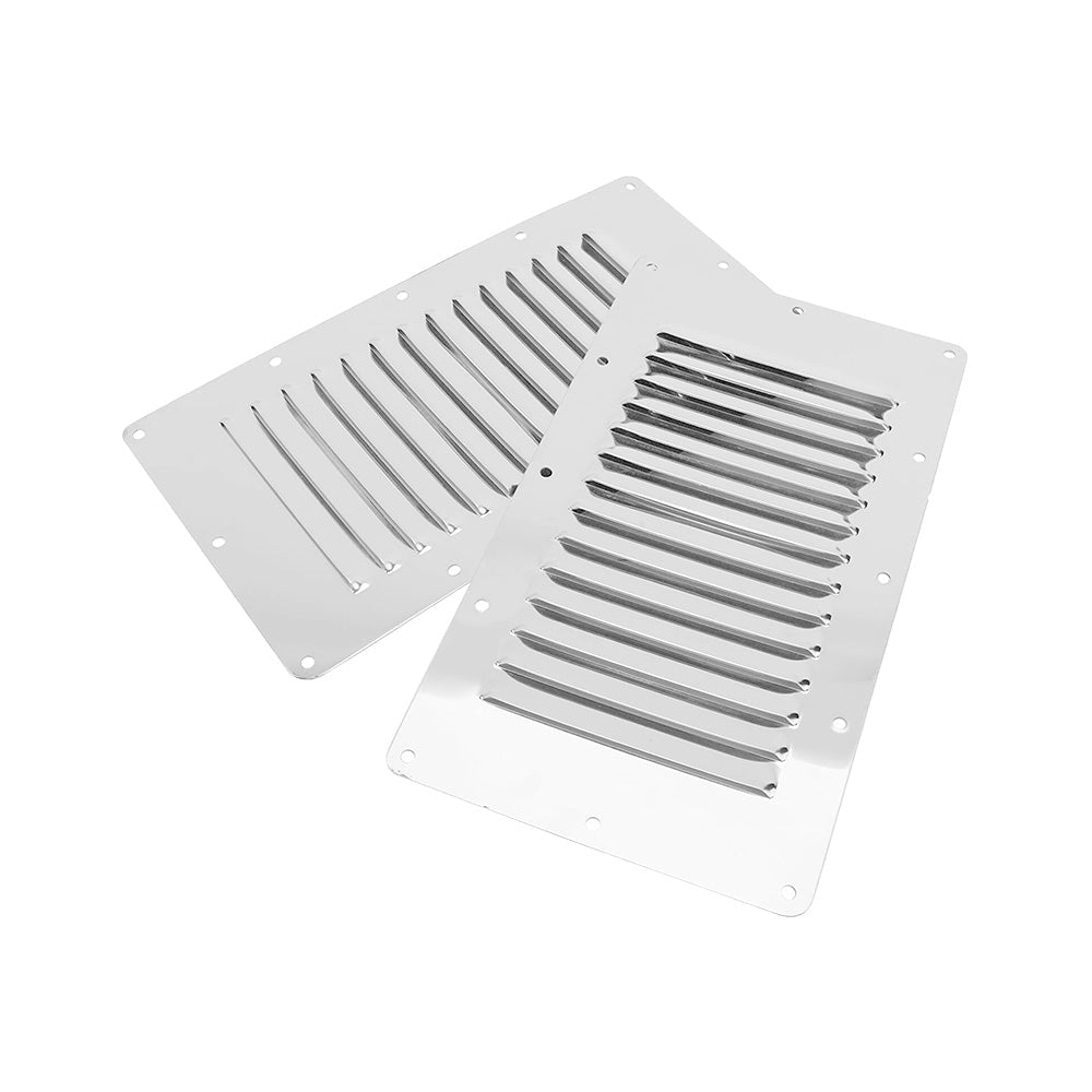 4x Stainless Steel Rectangular Air Vent Suitable For Caravan, Boat, Wall & Eave 228x127mm - Frazy's Auto Parts
