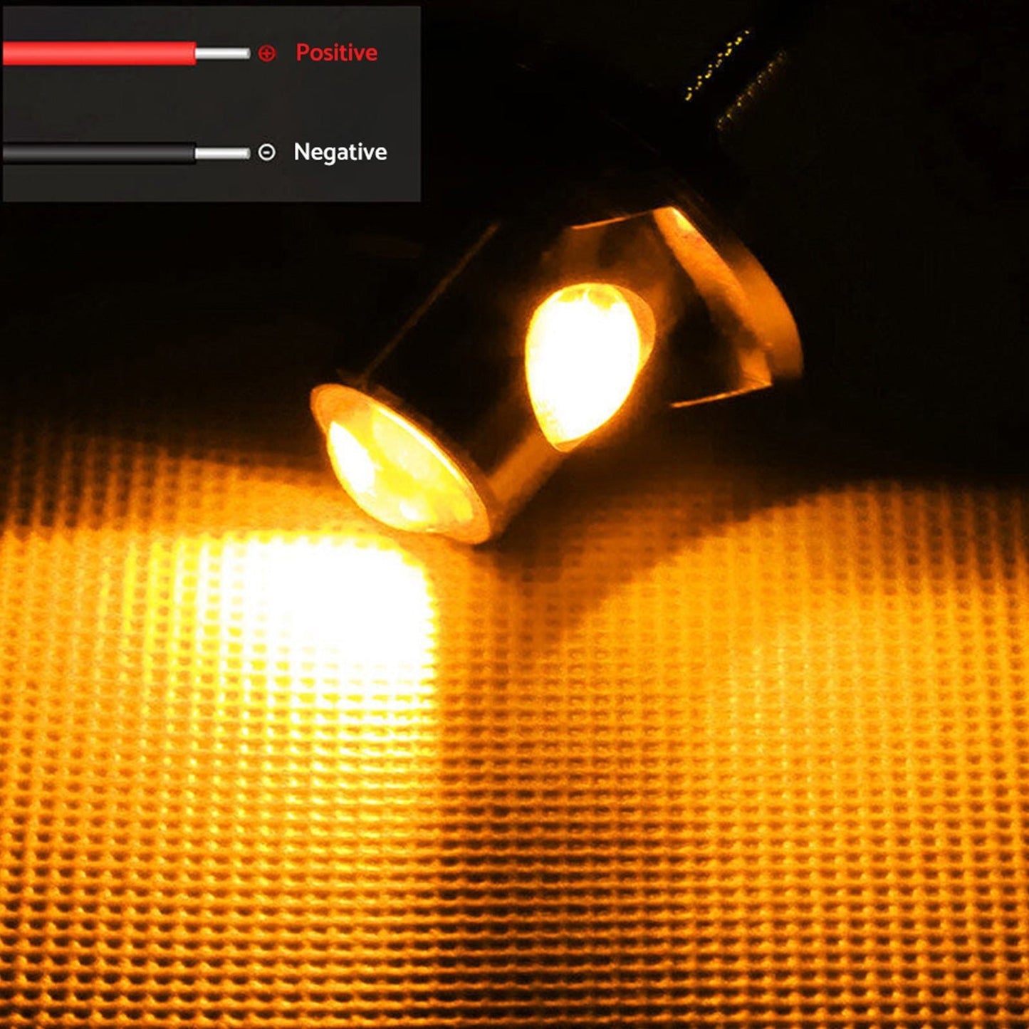4x Universal 12V Mini Amber Motorcycle LED Indicator Turn Signal Lights - Frazy's Auto Parts