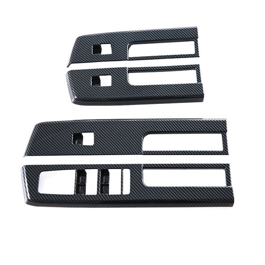 4x Window Lift Panel Cover Trim Suitable For Mitsubishi L200 / Triton 2023 - 2025 Carbon - Frazy's Auto Parts