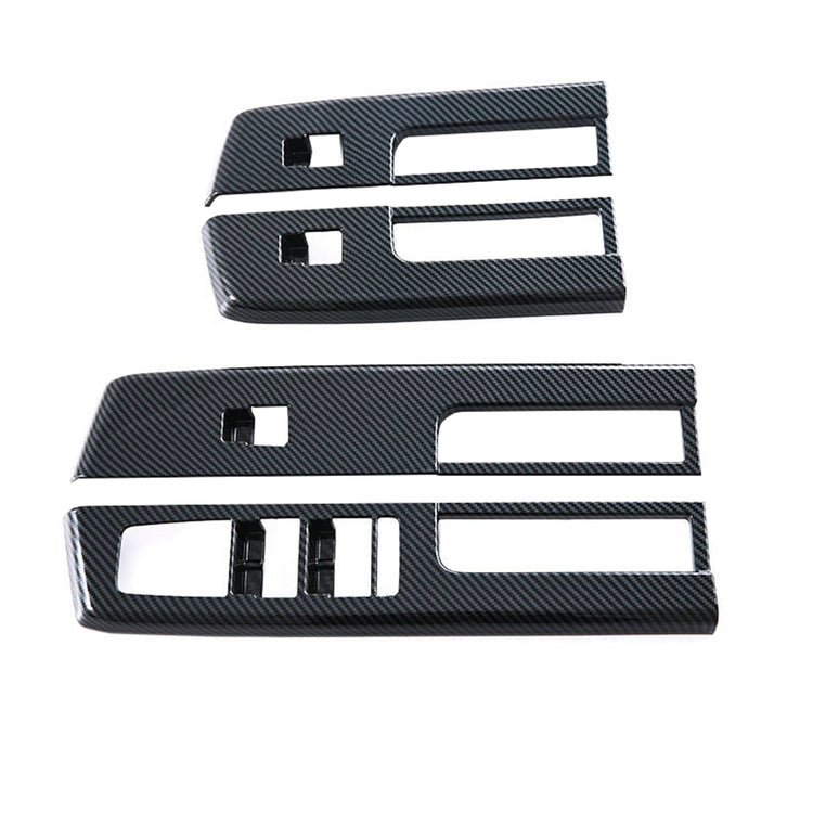 4x Window Lift Panel Cover Trim Suitable For Mitsubishi L200 / Triton 2023 - 2025 Carbon - Frazy's Auto Parts