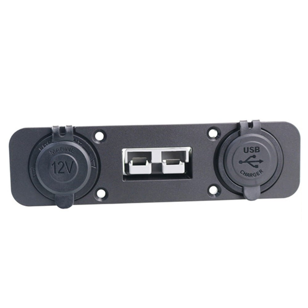 50 Amp Anderson Plug USB 3. 0 Cigarette Socket Flush Mount Recessed Plate REDARC - Frazy's Auto Parts