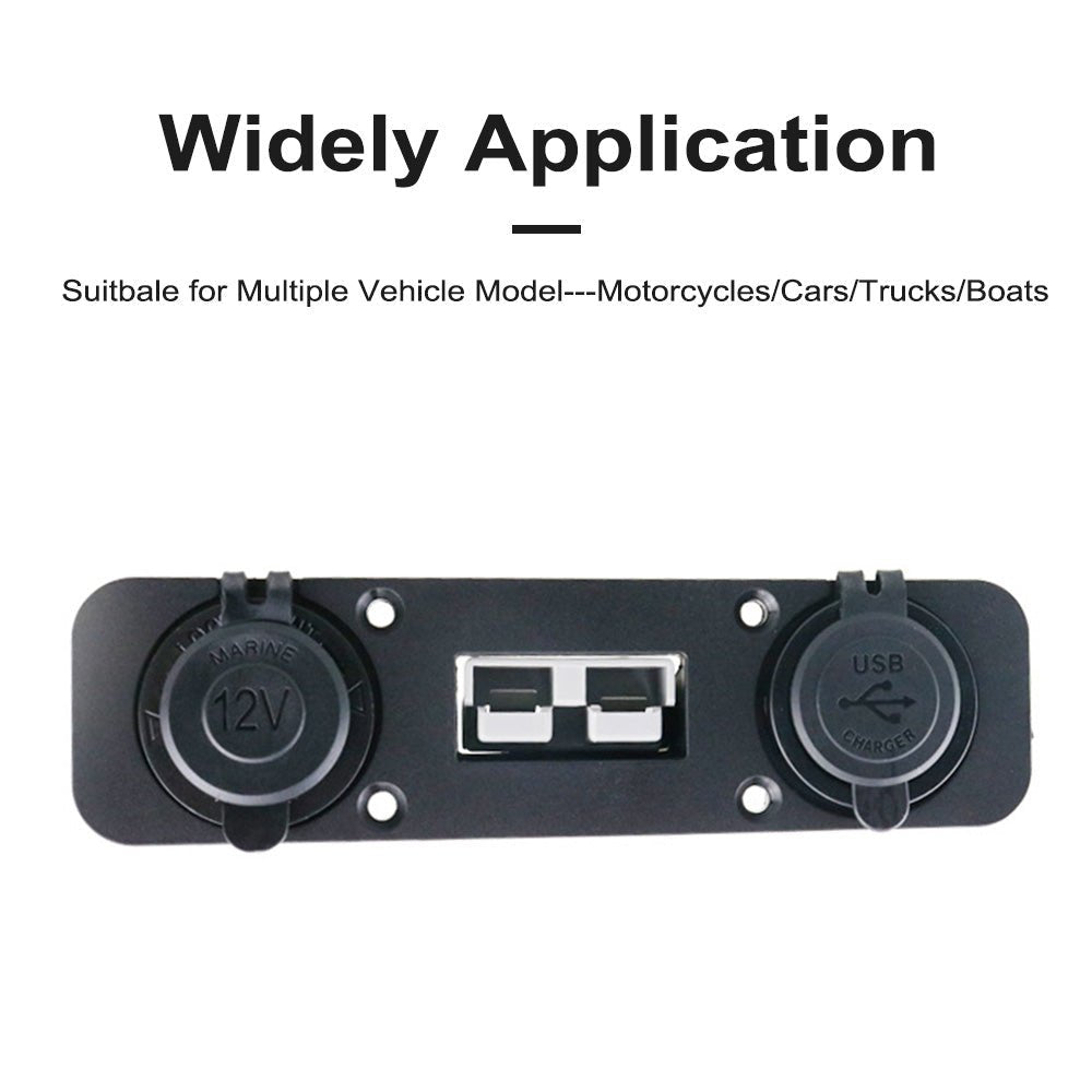 50 Amp Anderson Plug USB 3. 0 Cigarette Socket Flush Mount Recessed Plate REDARC - Frazy's Auto Parts