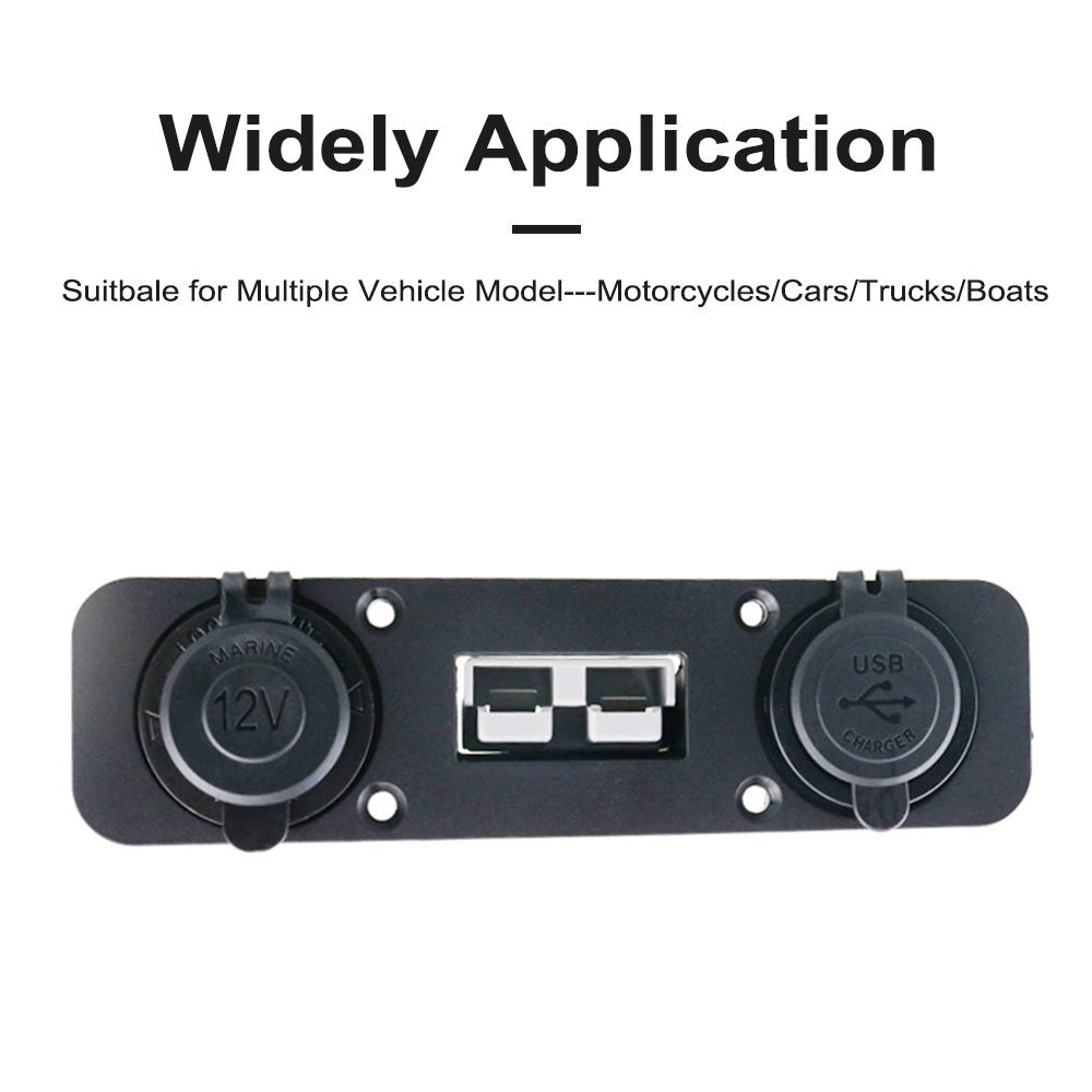 50 Amp Anderson Plug USB 3. 0 Cigarette Socket Flush Mount Recessed Plate REDARC - Frazy's Auto Parts