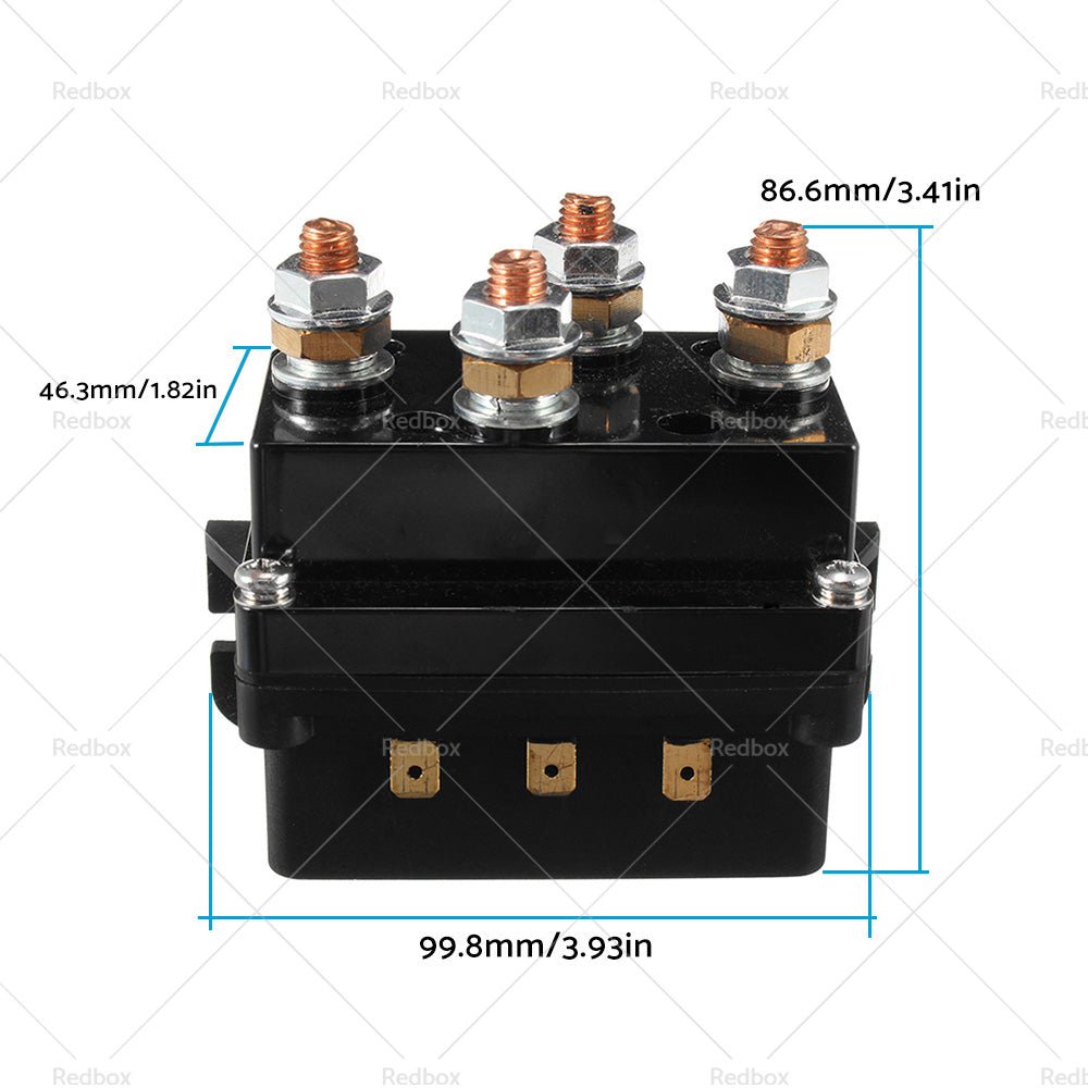 500A 12V HD Electric Contactor Winch Solenoid Twin Wireless Remote Recovery 4x4 - Frazy's Auto Parts