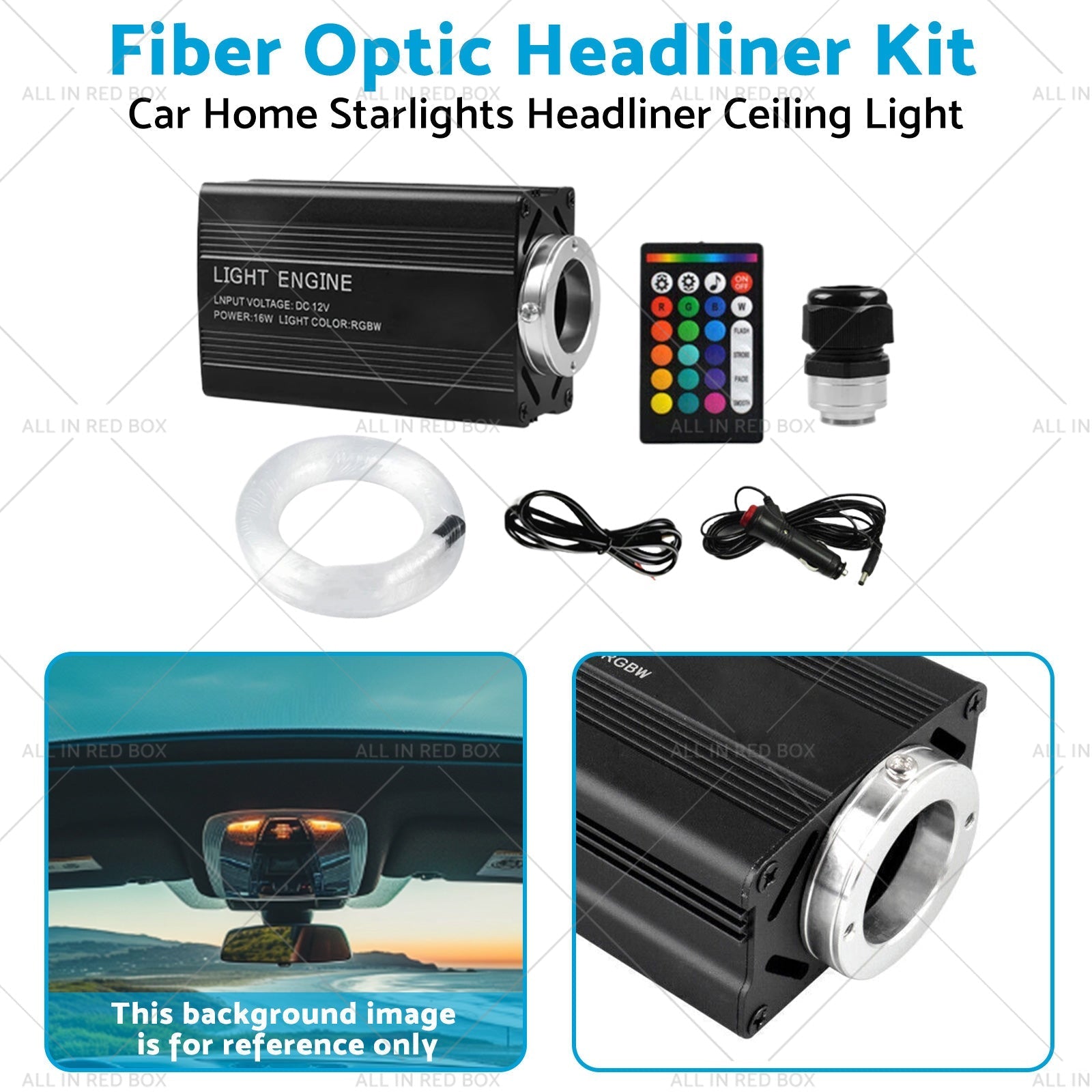 500PCS LED Fiber Optic Kit Car Home Starlights Headliner Ceiling Light w or Remote - Frazy's Auto Parts